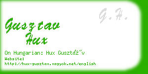 gusztav hux business card